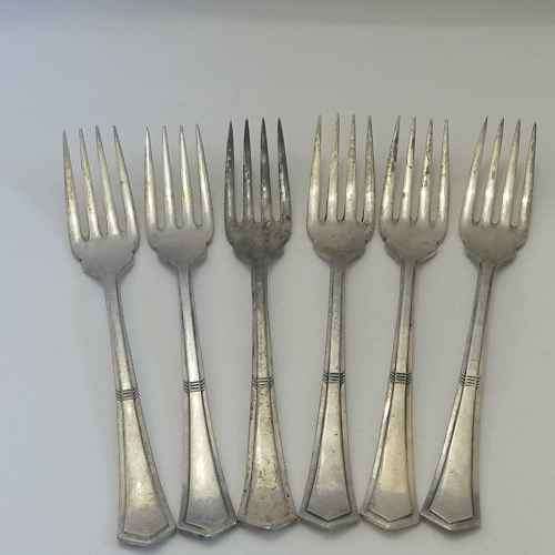 Cutlery Set of 6 Vintage Angora silverplated EPNS forks was listed